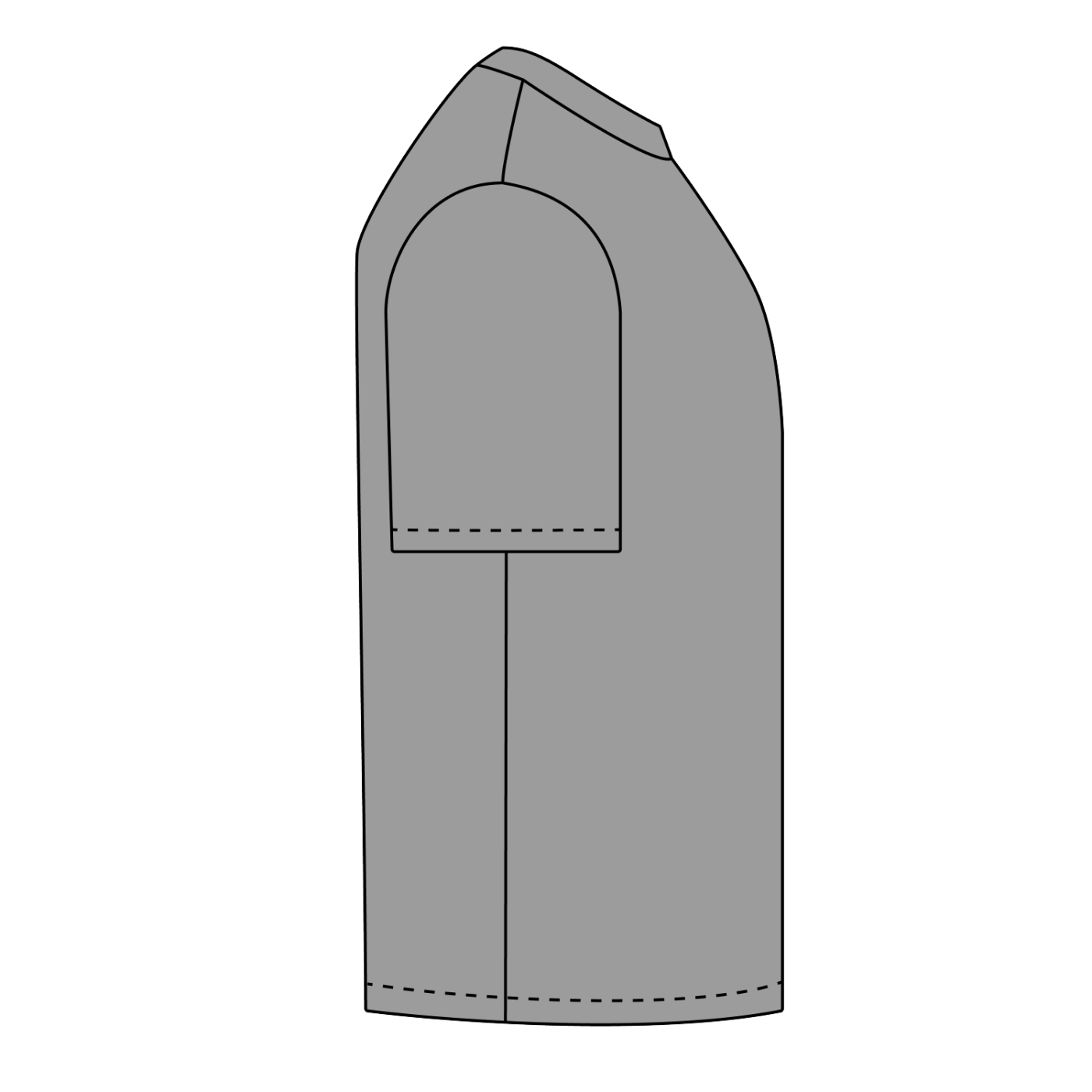 Gray shoulder patch on a white background